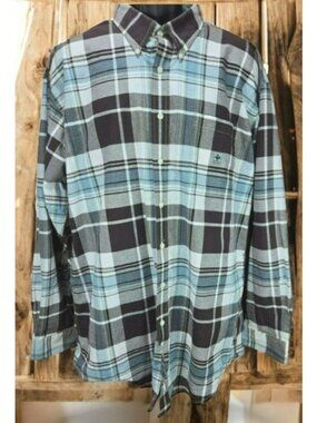 Cinch Mens Western Button-Down Plaid Shirt XXL